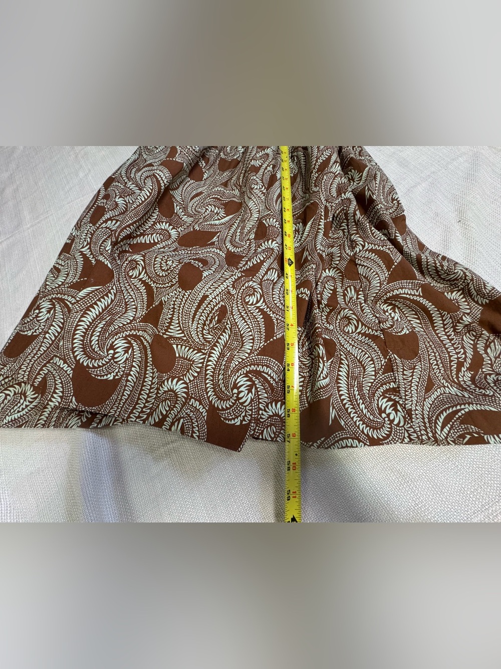 NWT A.L.C. Laura Cotton Poplin Maxi Dress Size 2 Cognac Brown & Green Ash Print - Picture 14 of 14